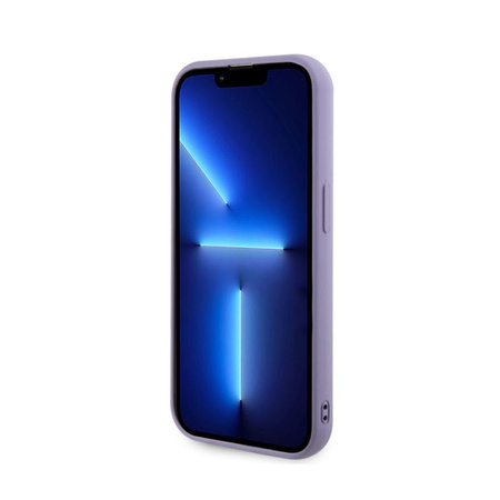 Guess Paillettenschrift Metall - iPhone 15 Pro Tasche (lila)
