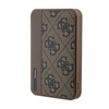 Guess 4G Leder Metall Logo - Power Bank 5000 mAh 15W (braun)