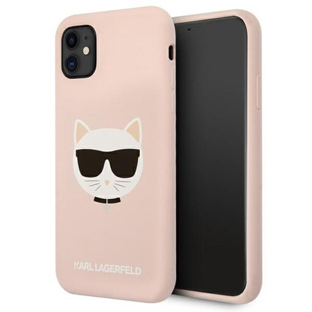 Karl Lagerfeld Choupette Head Silicone - iPhone 11 Case (pink)