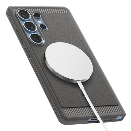 Spigen Rugged Armor MagSafe - Case for Samsung Galaxy S25 Ultra (Marble Grey)