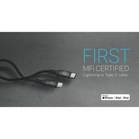 Momax Elite link - Kabel z USB-C (Power Delivery Fast Charging 3A) na Lightning MFi 1,2 m (stříbrný)