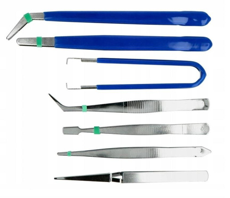 Kinzo – Zestaw precyzyjnych pęset 7 szt