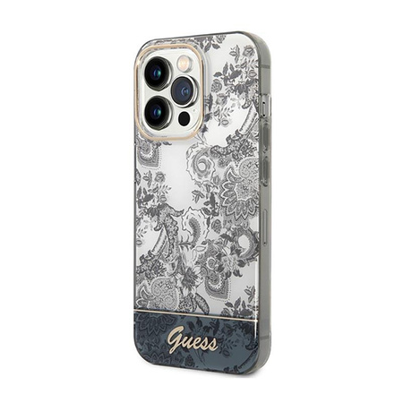 Guess Porcelain Collection - Tasche für iPhone 14 Pro Max (Grau)
