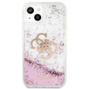 Guess Liquid Glitter 4G Big Logo - iPhone 13 mini case (pink)