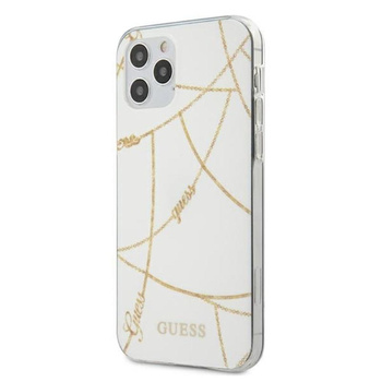 Guess Gold Chain - iPhone 12 Pro Max Tasche (weiß)