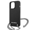Karl Lagerfeld Étui en cuir texturé et chaîne - iPhone 13 Pro Max (noir)