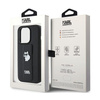 Karl Lagerfeld Gripstand Saffiano Choupette tűk - iPhone 15 Pro tok (fekete)
