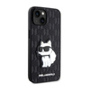 Karl Lagerfeld Saffiano Monogram NFT Choupette - Coque pour iPhone 14 Plus (Noir)