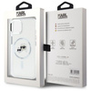 Karl Lagerfeld IML Metall Karl & Choupette Head MagSafe - iPhone 15 Tasche (weiß)