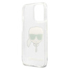Karl Lagerfeld Karl's Head Glitter - Etui iPhone 13 Pro (srebrny)