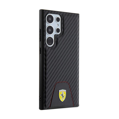 Ferrari Carbon Stitched Bottom - Samsung Galaxy S24 Ultra Case (black)
