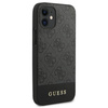 Collection 4G Bottom Stripe de Guess - Coque pour iPhone 12 mini (gris)