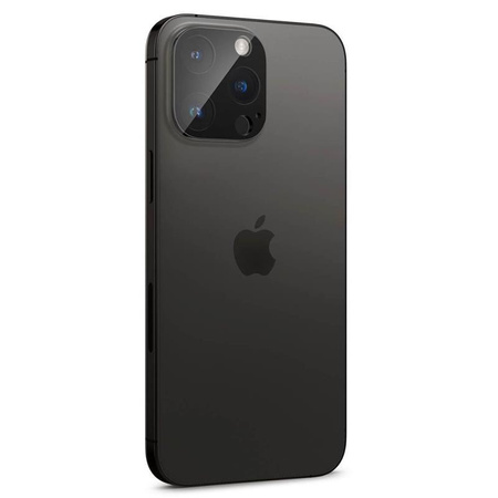 Spigen Optik.TR Camera Lens Protector 2-Pack - ochranné sklo objektivu pro iPhone 16 Pro / 16 Pro Max / 15 Pro / 15 Pro Max / 14 Pro / 14 Pro Max (černé)