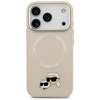 ETUI DO IPHONE 17 PRO do MAGSAFE KARL LAGERFELD ORYGINALNE BEŻOWE SKÓRZANE