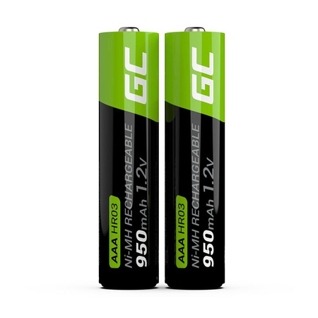 Green Cell - 2x AAA HR03 950mAh piles rechargeables