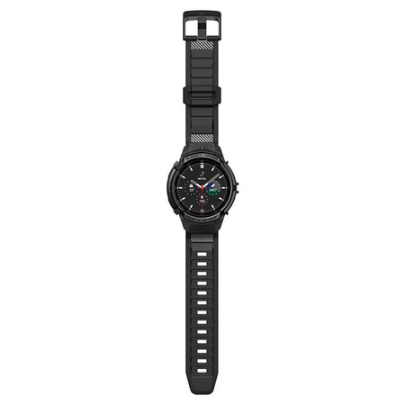 Spigen Rugged Armor Pro - Pánt + tok Samsung Galaxy Watch 6 Classic 47 mm-es órához (fekete)