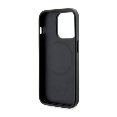 Guess 4G Printed Stripes MagSafe - Case for iPhone 14 Pro Max (Black)
