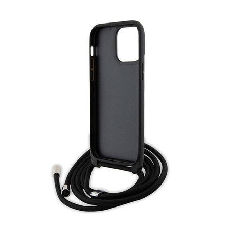 Karl Lagerfeld Crossbody Saffiano Metal Pin Karl & Choupette - iPhone 14 Pro Max Case (Black)