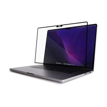 Moshi iVisor XT - Képernyővédő fólia MacBook Pro 16" (M3/M2/M1/2023-2021) (fekete keret)