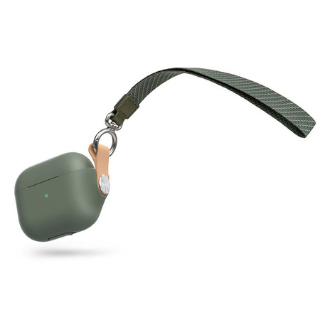 Moshi Pebbo - Pouzdro na AirPods 3 s odnímatelným řemínkem na zápěstí (mátově zelené)