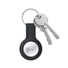 Crong Silicone Case with Key Ring – Protective keychain case for Apple AirTag 1/2 (black)