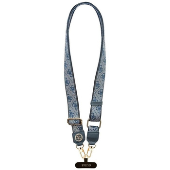 Guess Universal Crossbody Strap 4G Tether Patch Strass Metal Logo - Universeller Handyriemen / Lanyard (blau)
