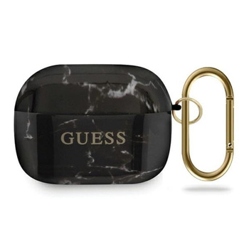 Guess Marble - pouzdro pro Airpods Pro (černé)