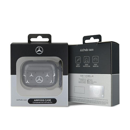 Velký hvězdný vzor Mercedes - pouzdro AirPods Pro (černé)