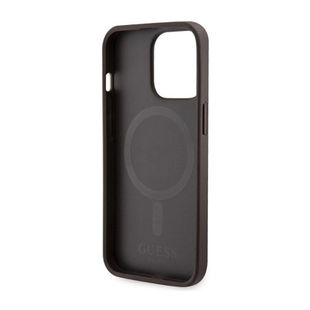 Guess 4G Printed Stripes MagSafe - Schutzhülle für iPhone 13 Pro Max (Braun)