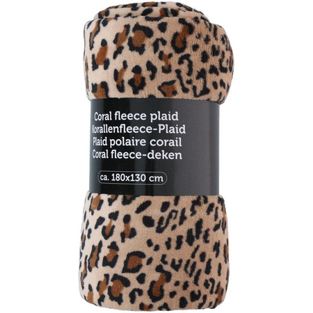 Fleece blanket 180x130cm (brown panther)