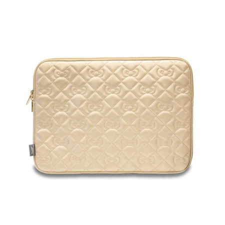 Hello Kitty Zip PU Quilted Bows Sleeve - Notebooktasche 13" / 14" (gold)