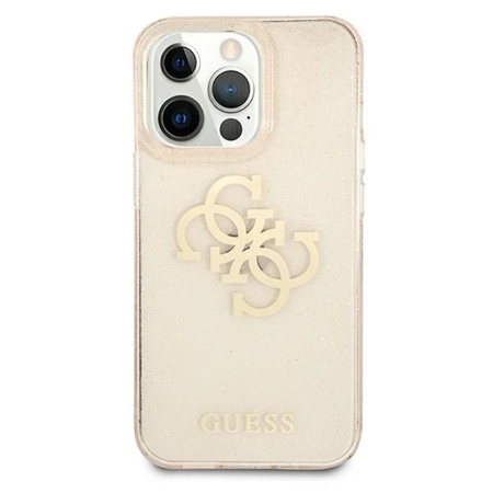 Guess Glitter 4G Big Logo - iPhone 13 Pro Max Case (Gold)