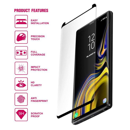 Crong Edge Glass 4D Full Glue - Tvrzené sklo přes celý displej pro Huawei P20