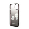 Karl Lagerfeld Gradient Ikonik Karl & Choupette - iPhone 14 Tasche (schwarz)