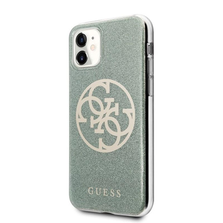 Guess Circle Glitter 4G - Etui iPhone 11 (khaki)