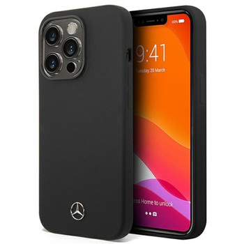 Mercedes Silicone Line - pouzdro pro iPhone 14 Pro (černé)