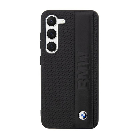 BMW Leather Textured & Stripe - Etui pour Samsung Galaxy S23 (noir)