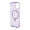 Guess Ring Stand Script Glitter MagSafe - iPhone 15 Plus tok (lila)
