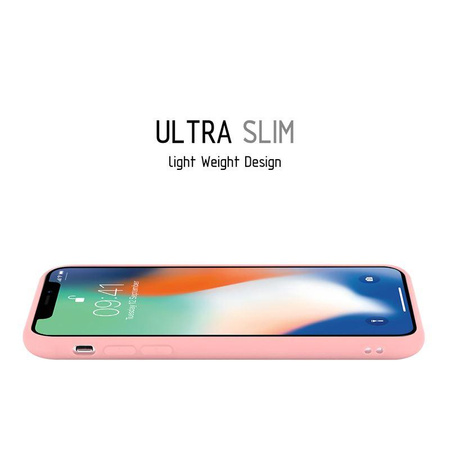 Crong Soft Skin Cover - pouzdro pro iPhone Xs / X (růžové)