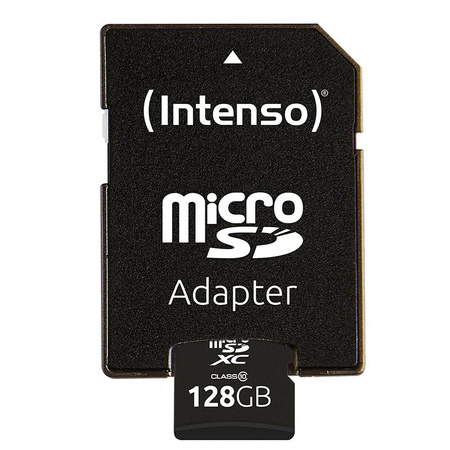 Intenso MicroSDXC - 128 GB Class 10 40 MB/s carte mémoire avec adaptateur