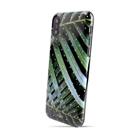 PURO Glam Tropical Leaves - Hülle für iPhone Xs / X (Brilliant Leaves)