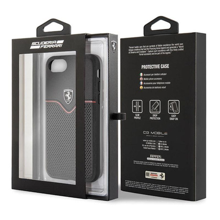Ferrari Victory - Leather case for iPhone 8 / 7 (black)