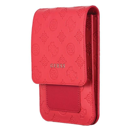 Guess 4G Peony Wallet Bag - taška s přihrádkou na smartphone (červená)