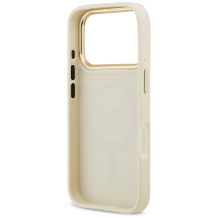 ETUI DO IPHONE 17 PRO do MAGSAFE GUESS ORYGINALNE BEŻOWE ELEGANCKIE MODNE