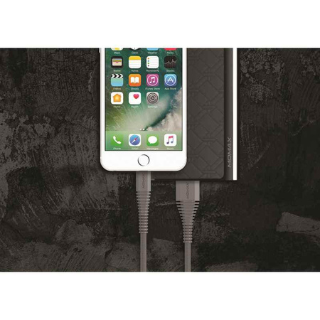 Momax Tough link - USB Lightning MFi csatlakozó kábel , 2,4 A, 1,2 m (szürke)