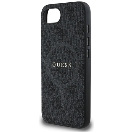 Guess 4G Ring Classic Logo MagSafe - Etui do iPhone 16e (czarny)