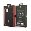 Ferrari Silikon Metall Logo - iPhone 14 Hülle (schwarz)