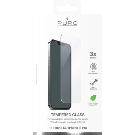 Verre de protection d'écran trempé PURO pour iPhone 14 / iPhone 13 / iPhone 13 Pro