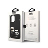 Karl Lagerfeld Flüssigsilikon Karl & Choupette MagSafe - iPhone 14 Pro Tasche (schwarz)