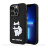 Karl Lagerfeld 3D gumi NFT Choupette - iPhone 14 Pro tok (fekete)